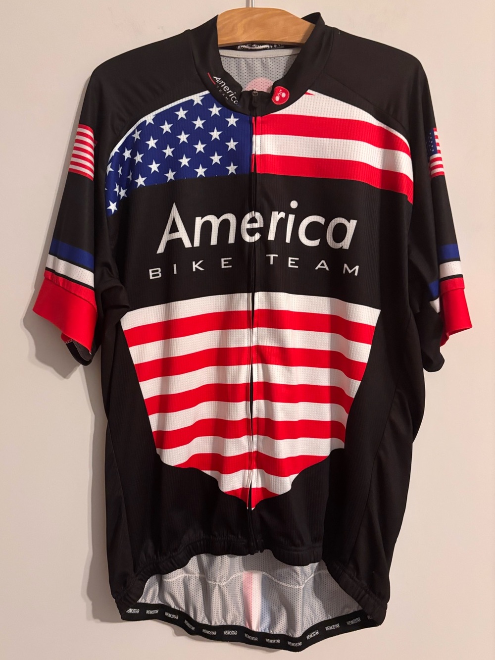 Weimostar Patriotic America short-sleeve cycling jersey
